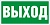Пиктограмма ВЫХОД наклейка 290х95мм